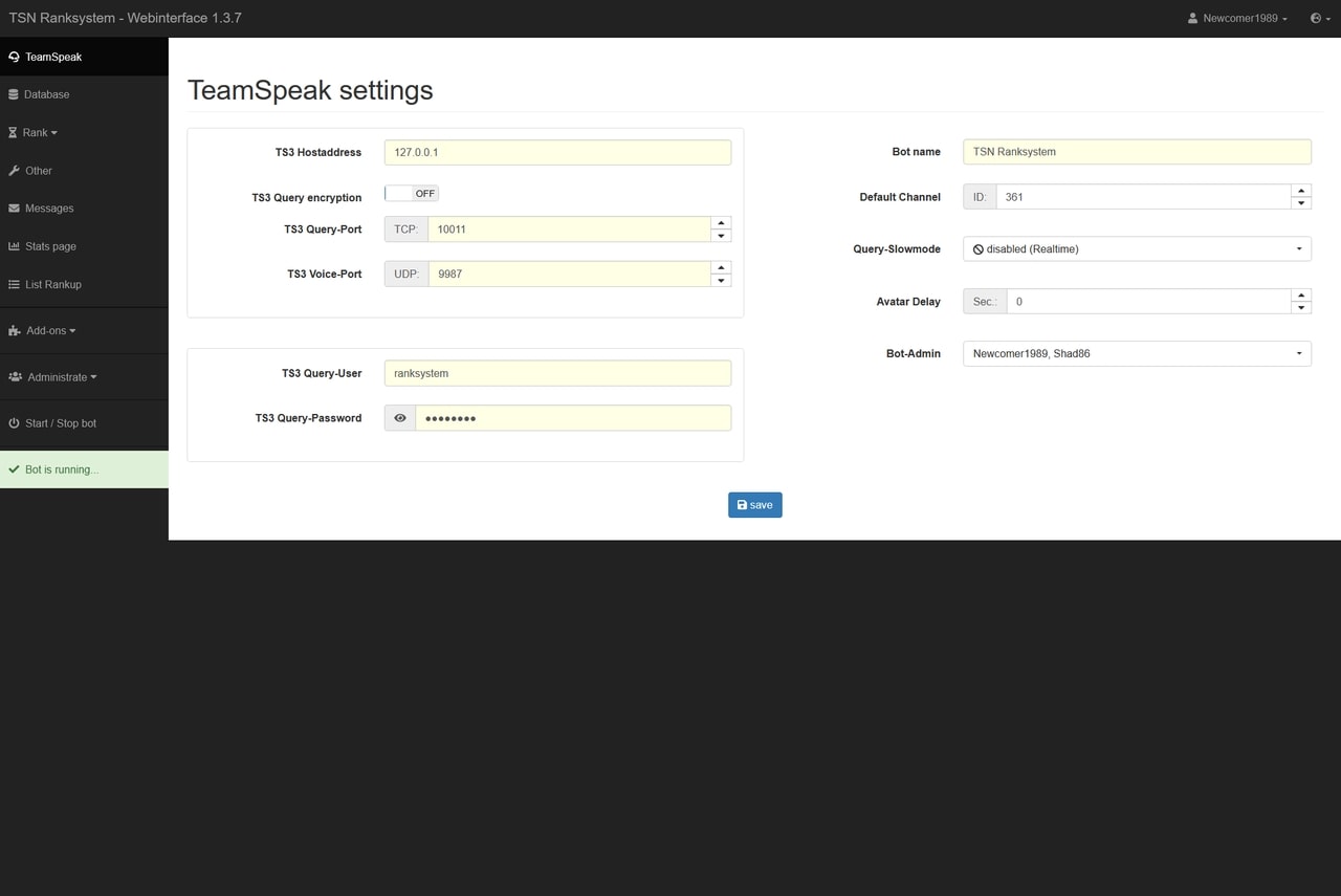 Ranksystem preview - statistics page